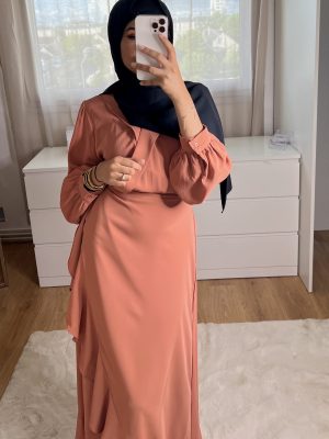 Robe - jupe intégrée rose saumon