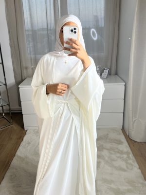 Ensemble Abaya kimono NOOR - Blanc