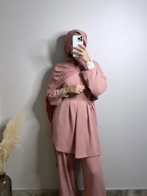 Ensemble rose poudré