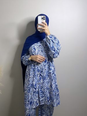 Ensemble Samira - Motif Bleu