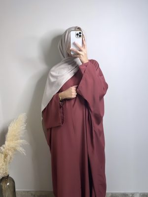 Ensemble Abaya kimono NOOR - Bordeaux